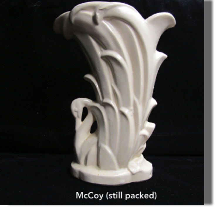 McCoy white swan flower vase 9-1/2" high