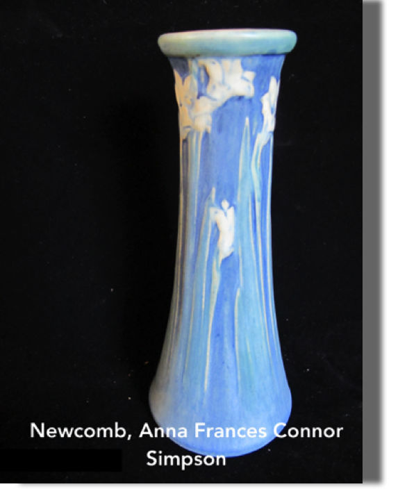 #170, 7.5" high, LU13, Anna Frances Connor Simpson, (1908-1929) her pottery shown at Pan-Pacific Expo 1915 potter, Joseph Meyer