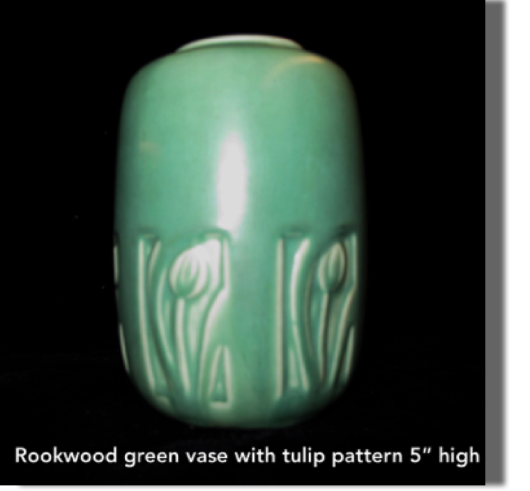 Green tulip vase, 5" high, 1.5" opening 3.50"
width