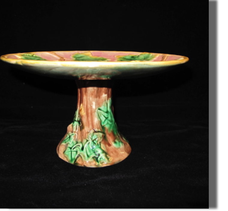 Etruscan maple cake stand in pink